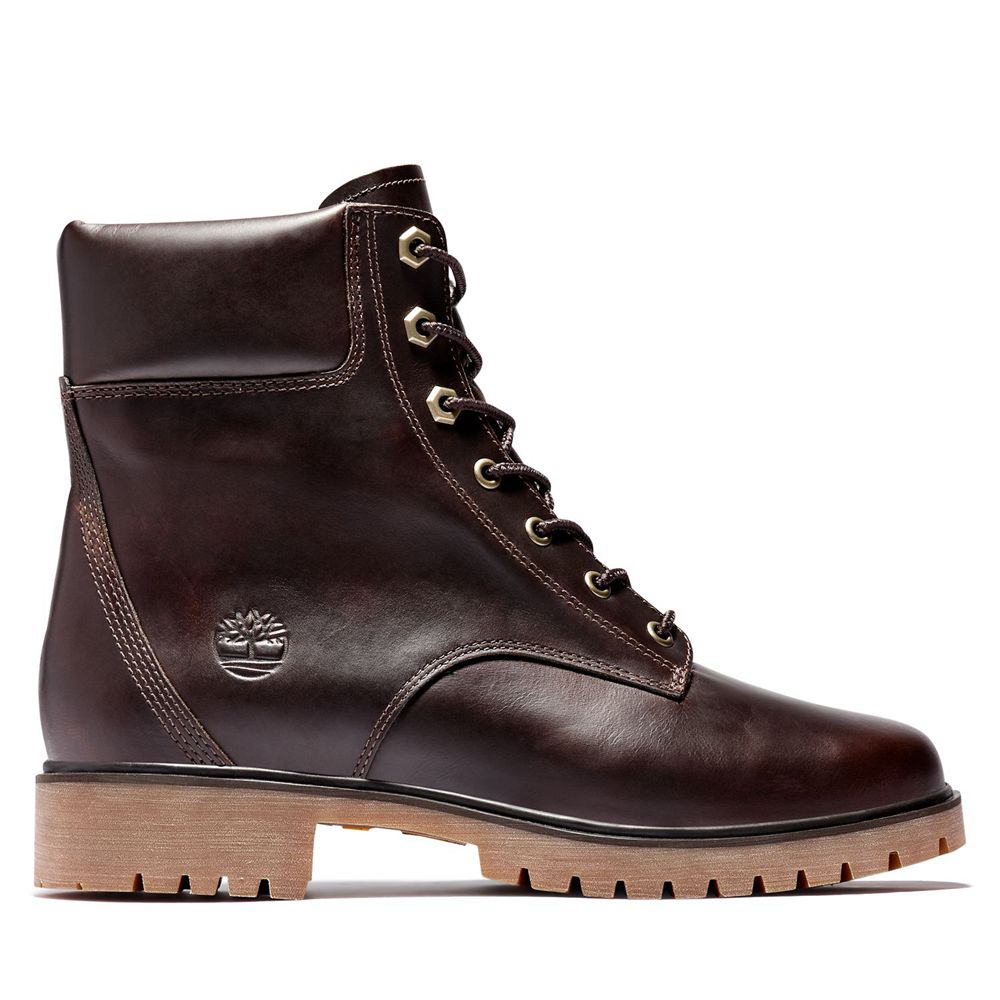 Timberland 6-Inch Μποτακια Γυναικεια Βαθυ Καφε - Jayne Waterproof Δερματινα - Greece 3198245-AW